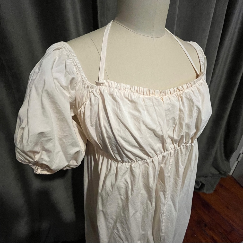 ASOS Design Cream Peasant Nightgown Dress COMFY AS HELL